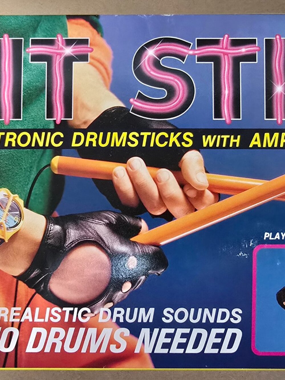 Vtg 1988 Nasta Hit Stix Electronic Drumsticks Amplifier No. 00082 Tested & Works